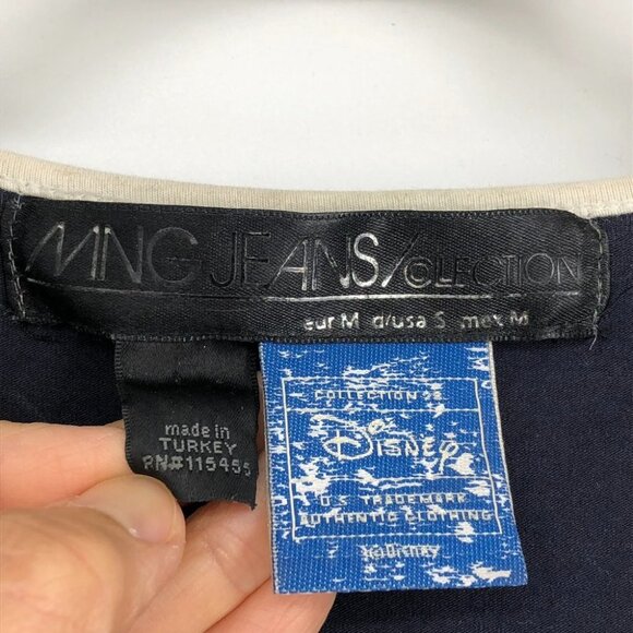 MNG Jeans Disney Minnie Mouse Bowlville Navy Sleeveless graphic t-Shirt size S - Picture 3 of 13